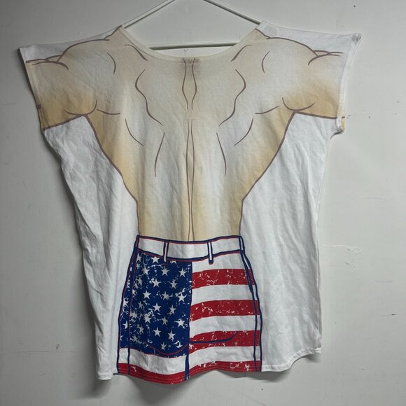 Vintage L.A. Imprints Muscle Man Shirt Oversized Beach Top Funny USA Fun2Wear - Picture 4 of 4